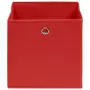 Scatole 4 pz Rosse 32x32x32 cm in Tessuto