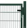 Cancello per Recinzione in Acciaio Verde 105x150 cm