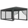 Tenda per Feste 6 Pareti Laterali in Rete Antracite 3x6 m HDPE