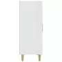 Credenza Bianco Lucido 70x34x90 cm in Legno Multistrato