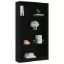 Libreria a 4 Ripiani Nera 80x24x142 cm in Truciolato