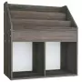 Portariviste Bambini Grigio e Sonoma 71x30x78,5 cm Truciolato