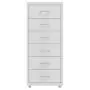 Schedario Mobile Grigio 28x41x69 cm in Metallo