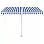 Tenda da Sole Retrattile Manuale 300x250 cm Blu e Bianca