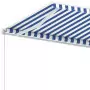 Tenda da Sole Retrattile Manuale 300x250 cm Blu e Bianca