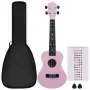 Set Ukulele Soprano con Borsa per Bambini Rosa 23"