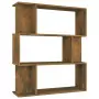 Libreria/Divisorio Rovere Fumo 80x24x96 cm in Legno Multistrato