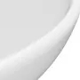 Lavandino Lusso Rotondo Bianco Opaco 32,5x14 cm in Ceramica