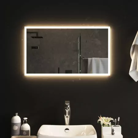 Specchio da Bagno con Luci LED 70x40 cm