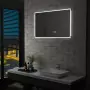 Specchio a LED Bagno con Sensore Tattile e Orologio 100x60cm