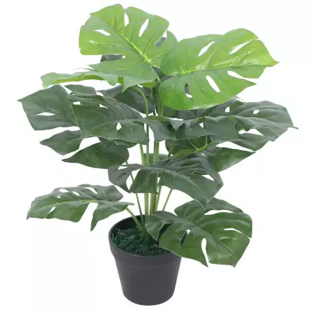 Monstera Artificiale con Vaso 45 cm Verde