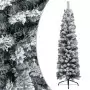 Albero di Natale Artificiale Sottile con Neve Verde 120 cm PVC