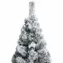 Albero di Natale Artificiale Sottile con Neve Verde 120 cm PVC