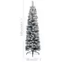 Albero di Natale Artificiale Sottile con Neve Verde 120 cm PVC