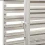 Carrello da Cucina per 16 Vassoi 38x55x163 cm in Acciaio Inox