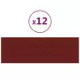 Pannelli Murali 12 pz Rosso Vino 90x30 cm in Tessuto 3,24 m²