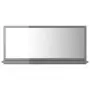 Specchio da Bagno Grigio Lucido 80x10,5x37 cm in Truciolato