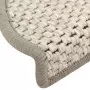 Tappeti Autoadesivi Scale Aspetto Sisal 15 pz 65x25cm Beige