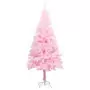Set Albero Natale Artificiale con LED e Palline Rosa 180 cm PVC