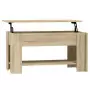 Tavolino da Salotto Rovere Sonoma 101x49x52cm Legno Multistrato