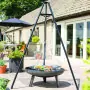 BBGRILL Griglia con Treppiede Nero 172 cm BBQ TRIPOD