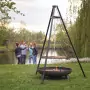 BBGRILL Griglia con Treppiede Nero 172 cm BBQ TRIPOD