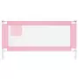 Sponda Letto di Sicurezza per Bambini Rosa 180x25 cm in Tessuto