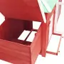 Pollaio con Casetta Nidificazione Rosso 190x72x102 cm in Abete