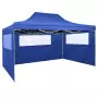 Tenda Pieghevole con 3 Pareti 3x4,5 m Blu