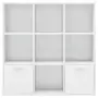 Libreria Bianco Lucido 98x30x98 cm in Truciolato