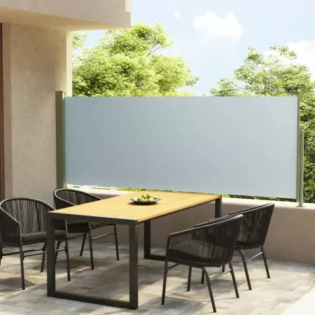 Tenda Laterale Retrattile per Patio 117x300 cm Grigia