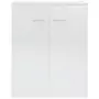 Credenza Bianco Lucido 60x30x75 cm in Truciolato