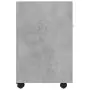 Credenza con Ruote Grigio Cemento 33x38x60 cm in Truciolato