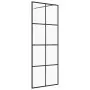 Parete per Doccia Walk-in Vetro Trasparente ESG 80x195 cm Nera