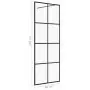 Parete per Doccia Walk-in Vetro Trasparente ESG 80x195 cm Nera