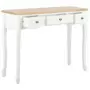 280044  Dressing Console Table with 3 Drawers White