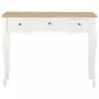 280044  Dressing Console Table with 3 Drawers White