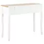 280044  Dressing Console Table with 3 Drawers White