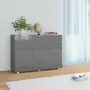 Credenza Grigio Lucido 107x35x80,5 cm