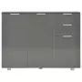 Credenza Grigio Lucido 107x35x80,5 cm