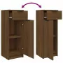 Set Mobili da Bagno 5 pz Rovere Marrone in Legno Multistrato