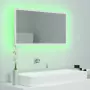 Specchio da Bagno con LED Bianco 80x8,5x37 cm in Acrilico