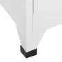 Armadietto con Serratura Bianco 90x40x180 cm in Acciaio
