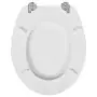 Sedile WC in MDF con Coperchio Design Semplice Bianco
