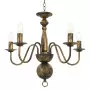 Candelabro Stile Anticato Nero 5 Lampadine E14