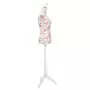 Busto Sartoriale Donna Manichino Cottone Bianco con Rose