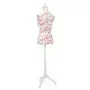 Busto Sartoriale Donna Manichino Cottone Bianco con Rose