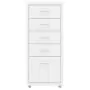 Schedario Mobile Bianco 28x41x69 cm in Metallo