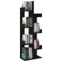 Libreria Nera 48x25,5x140 cm in Legno Multistrato