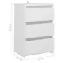 Comodini 2 pz Bianco Lucido 40x35x62,5 cm in Truciolato